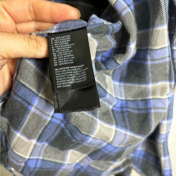 The north face long sleeve button down shirt men’s size large blue - Picture 4 of 7
